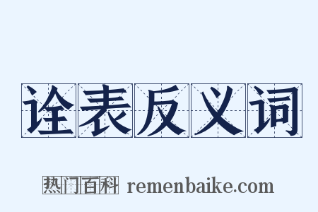 诠表反义词是什么意思的图片